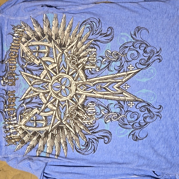 Affliction Light Blue Long Sleeve T-shirt - Picture 3 of 3